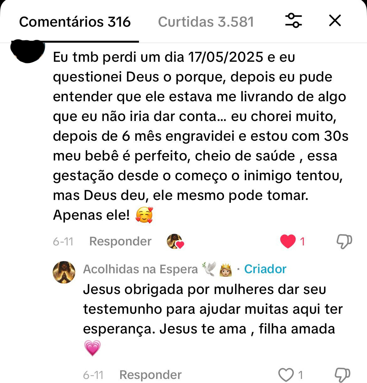 Print de feedback sobre os conteúdos